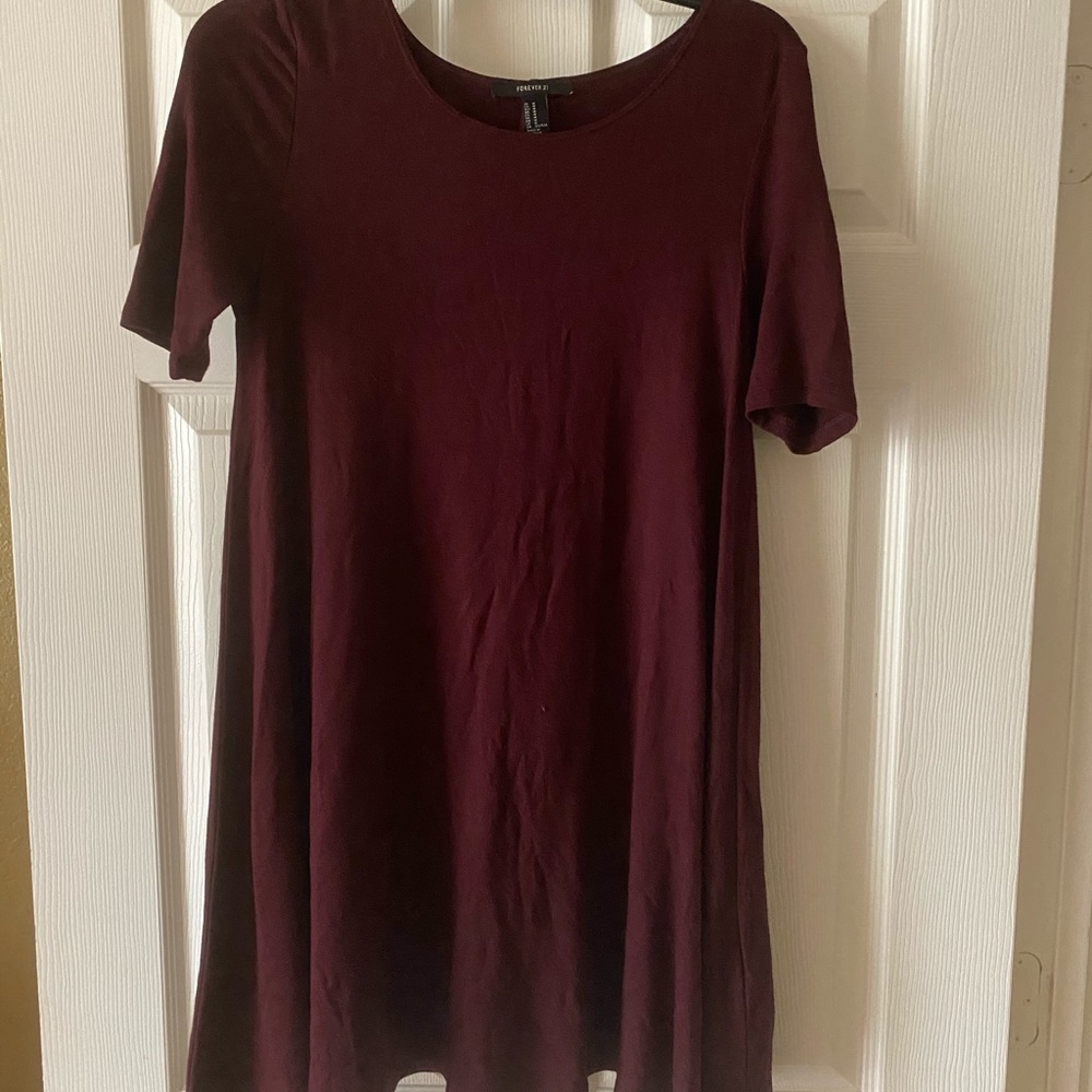 Maroon Tshirt Dress